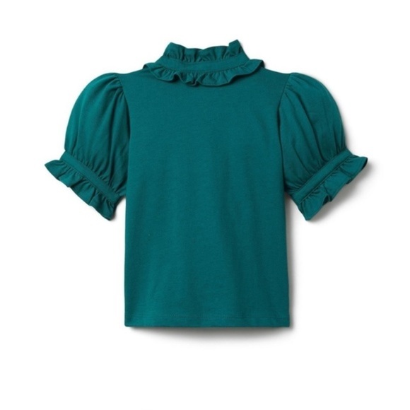 Janie and Jack size 6 forest green top - Picture 2 of 6